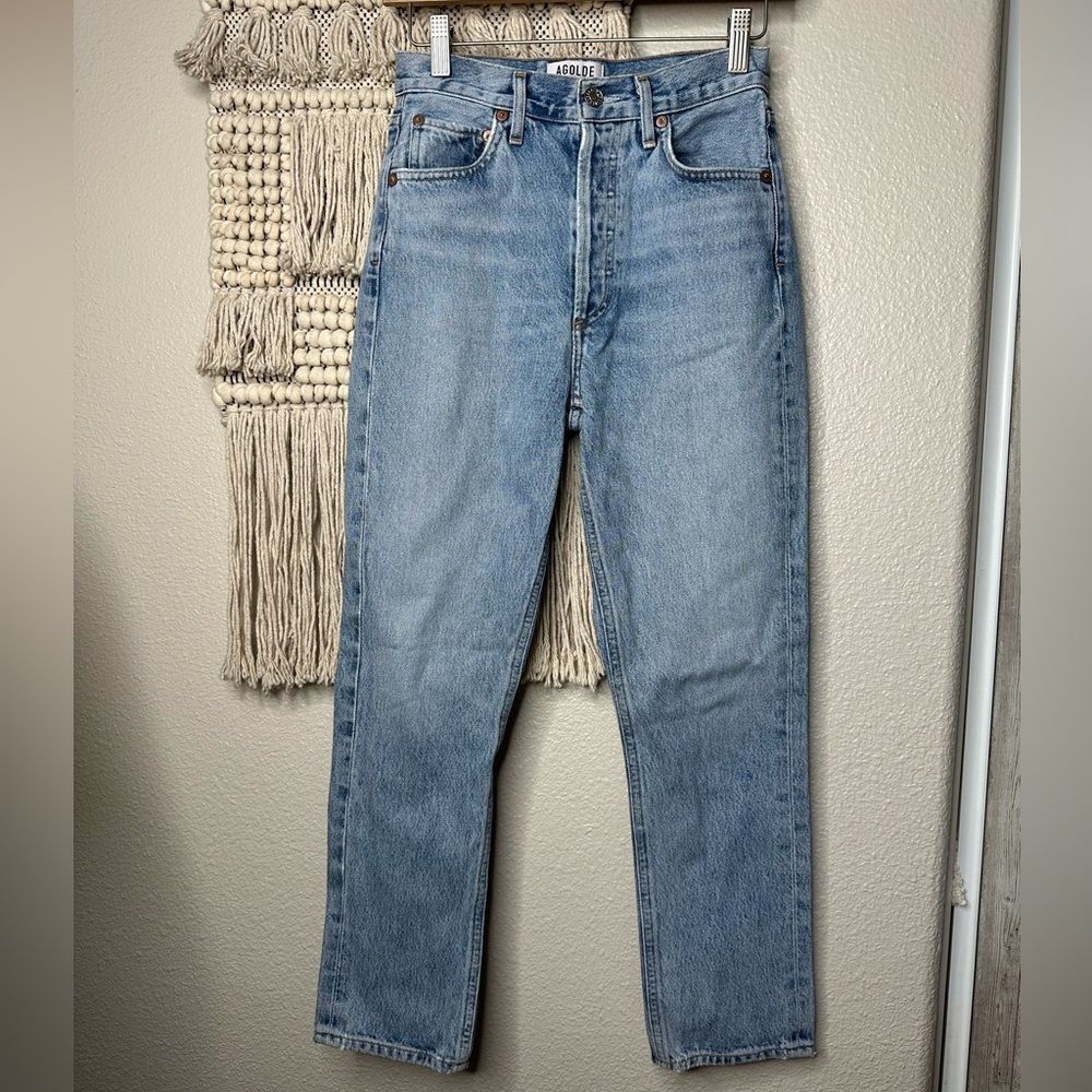 AGOLDE Riley High Rise Straight Leg Jeans